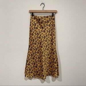 4si3nna Satin Midi Skirt